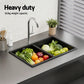 Kitchen Sink 77x45cm Granite Stone Sink Double Bowl Black