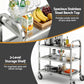 3-Tier Stainless Steel Kitchen Trolley with Wheels 89X50X83cm