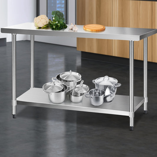 1524mmx610mm Commercial Stainless Steel Kitchen Bench