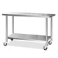 304 Stainless Steel Kitchen Benches Work Bench Food Prep Table with Wheels 1524Mmx610MM