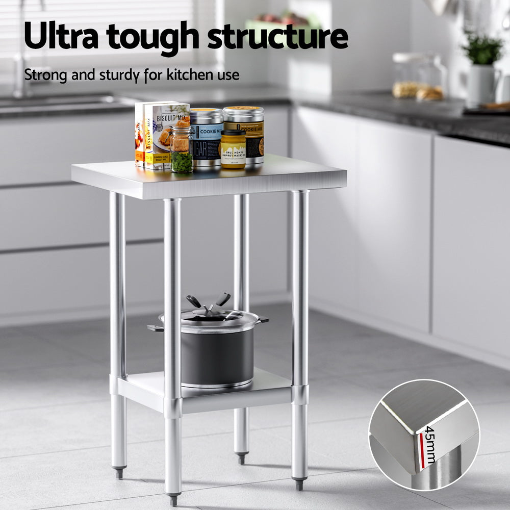 Stainless Steel Kitchen Benches Work Bench 610x457mm 430