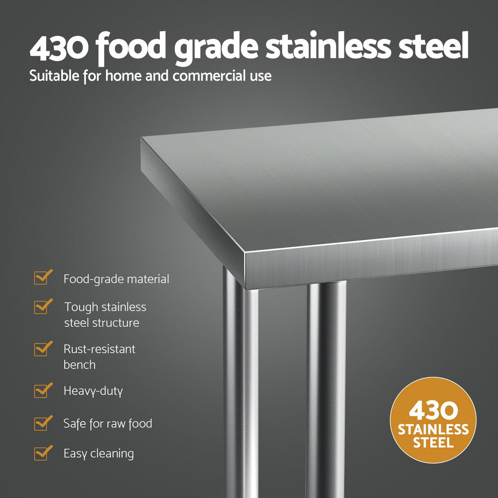 Stainless Steel Kitchen Benches Work Bench 910x610mm 430