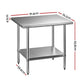 914x762mm Stainless Steel Kitchen Bench 430
