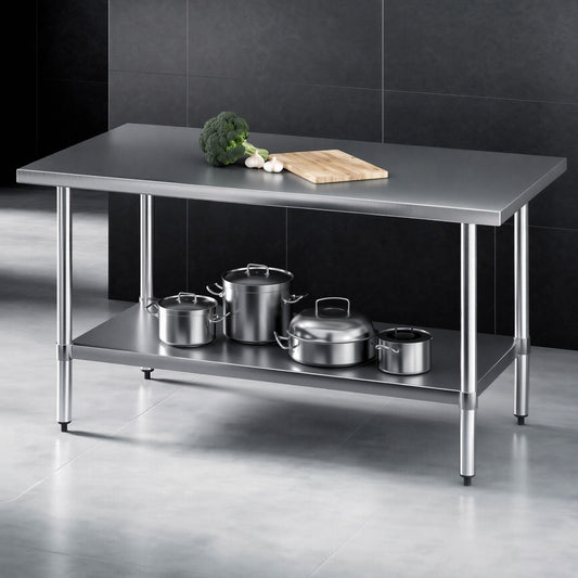 1524x762mm Stainless Steel Kitchen Bench 430