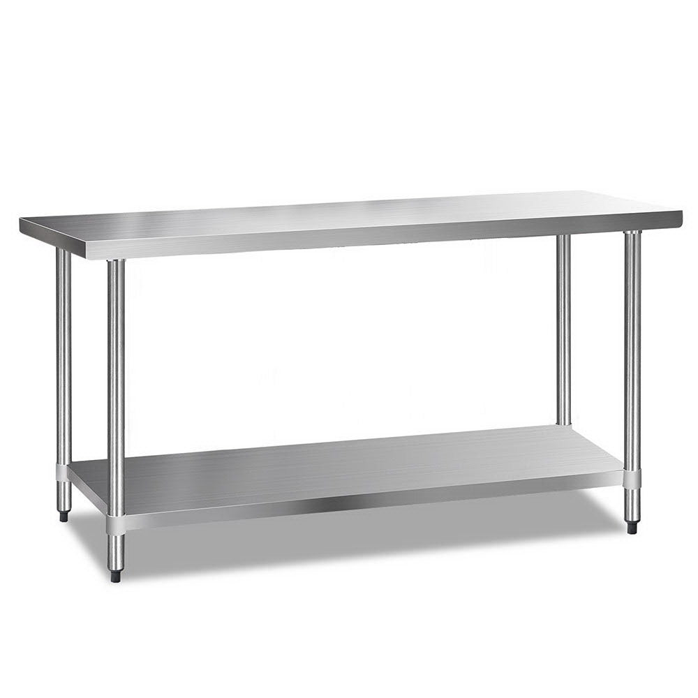 610x1829mm Commercial Stainless Steel Kitchen Bench