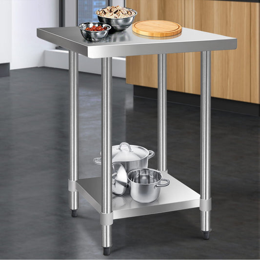 762x762mm Commercial Stainless Steel Kitchen Bench