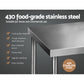 1829x762mm Commercial Stainless Steel Kitchen Bench