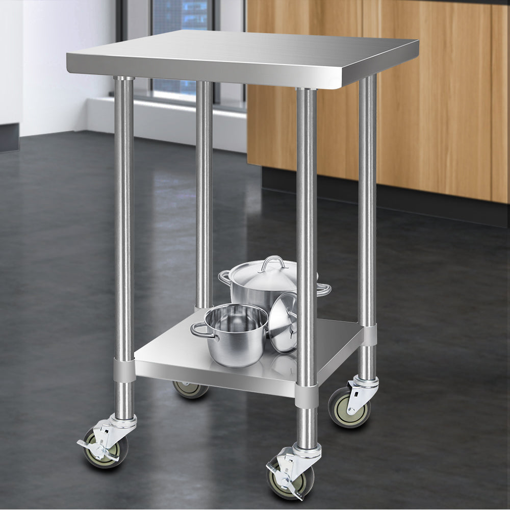 430 Stainless Steel Kitchen Benches Work Bench Food Prep Table with Wh ...