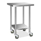 430 Stainless Steel Kitchen Benches Work Bench Food Prep Table with Wheels 610MM x 610MM
