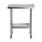 Stainless Steel Kitchen Bench w/ Splashback 760x610MM 430