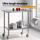 914x762mm Stainless Steel Kitchen Bench w/ Splashback Work Table Prep Bench Commercial 430