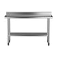 Stainless Steel Kitchen Bench w/ Splashback 1500x600MM 430