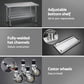 1524x762mm Stainless Steel Kitchen Bench w/ Splashback Work Table Prep Bench Commercial 430