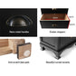 Gander Wooden Vintage Bedside Tables Vintage Chest Storage Cabinet Nightstand with 3 Drawers - Black