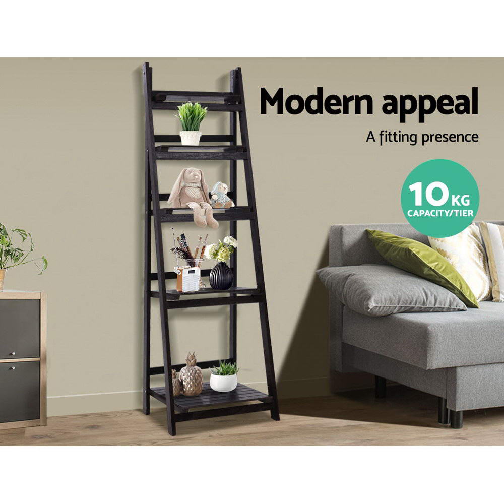 Artiss Bookshelf Corner Shelf 5 Tiers - Zane Coffee