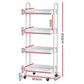 Storage Trolley Kitchen Cart 4 Tiers - White
