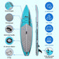 Stand Up Paddle Board 10.5ft Inflatable SUP Surfboard Paddleboard Kayak Surf - Green