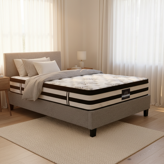 Saturn Bed & Mattress Package - Grey Single