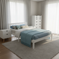 Stirling Single Bedroom Suite 5 Piece 1x Single Mattress, 1x Single Wooden Bed Frame, 2x White Wooden Bedside Tables and 1x White Tallboy