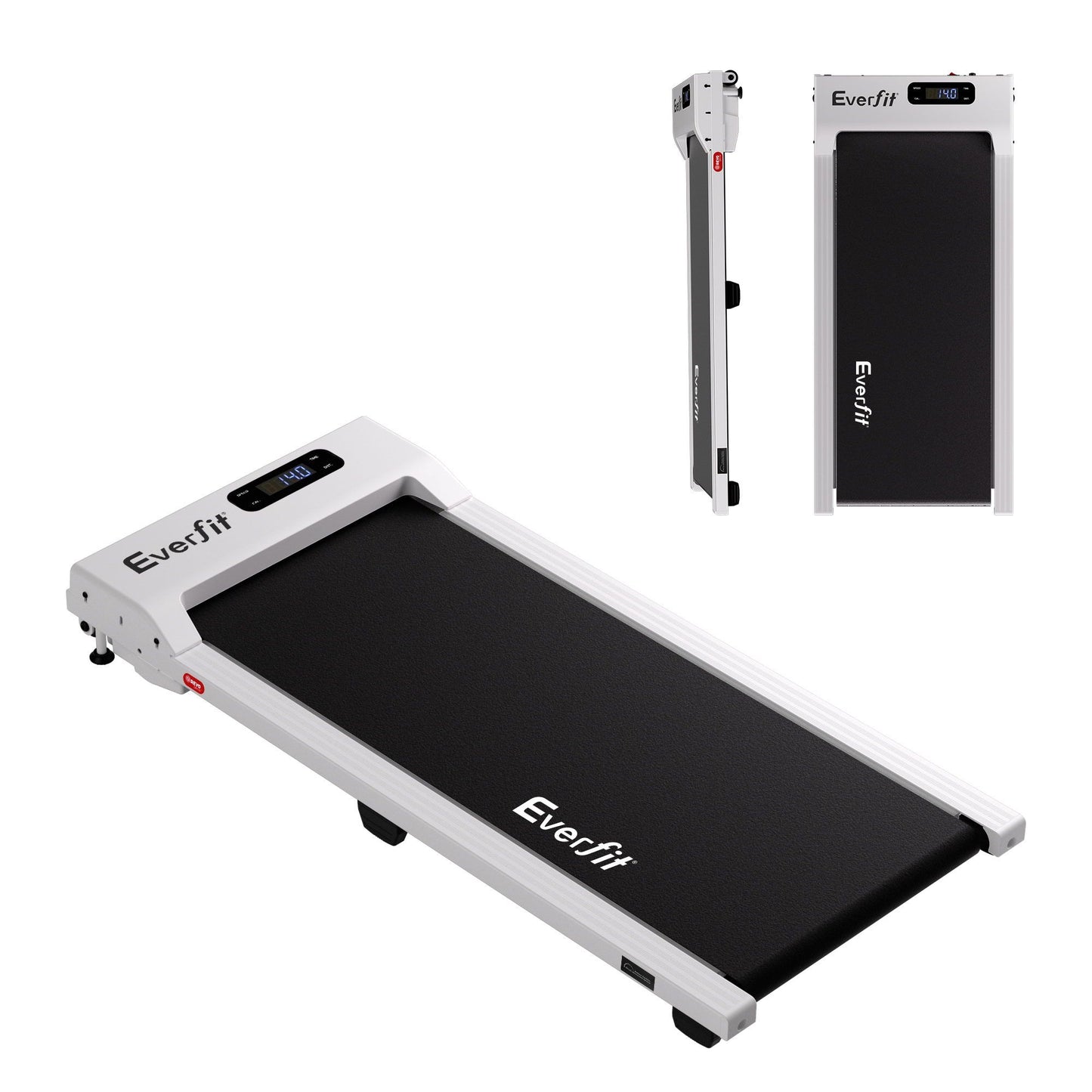 Everfit 3 in 1 Walking Pad Treadmill 12% Incline Under Desk Treadmills for Home Gym With 38cm Wide Belt White