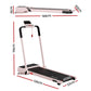 Everfit 3 in 1 Walking Pad Treadmill 20% Auto Incline Under Desk Foldable Treadmills for Home With 40cm Wide Belt Pink
