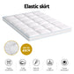 Double Giselle Bedding 1500GSM Bamboo Pillowtop Mattress Topper 10cm Thick Pad