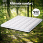 King Giselle Bedding 1500GSM Bamboo Pillowtop Mattress Topper 10cm Thick Pad