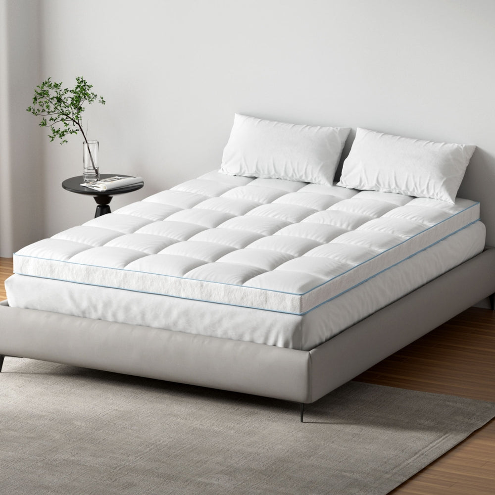 Queen Giselle Bedding 1500GSM Bamboo Pillowtop Mattress Topper 10cm