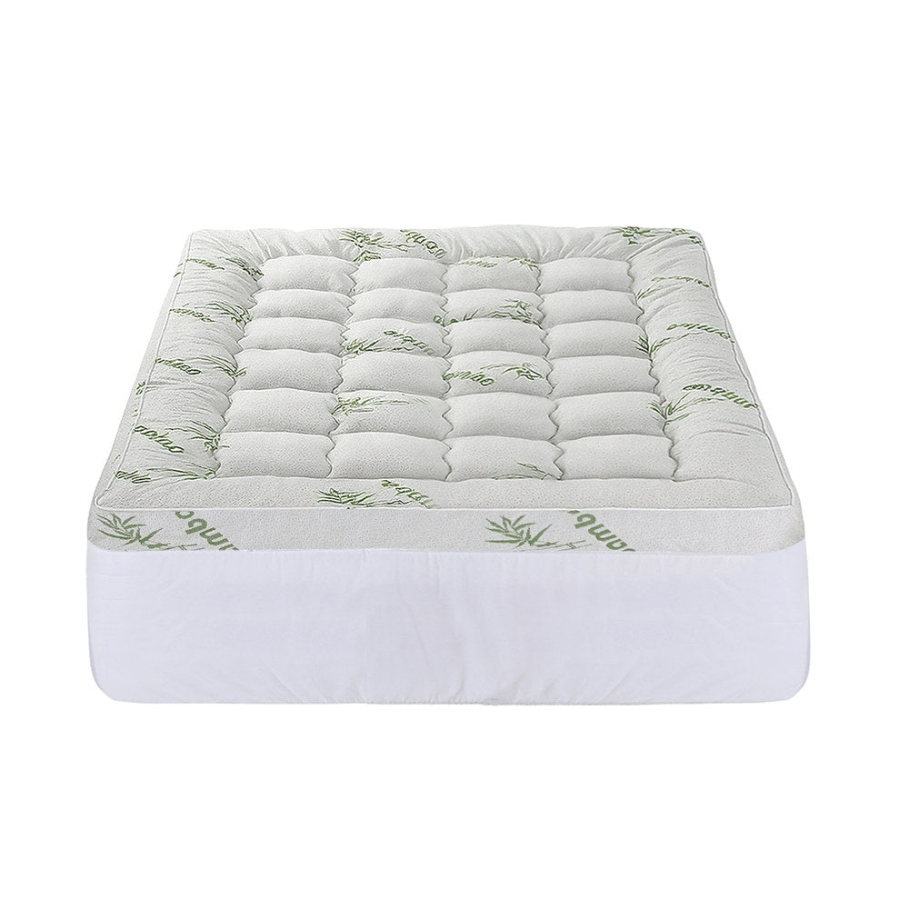 Double Giselle Bedding 1500GSM Pillowtop Mattress Topper Bamboo Mattress Pad