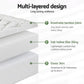 Queen Giselle Bedding 5cm Pillowtop Mattress Topper 1000GSM Thick Soft Bamboo Cooling Pad