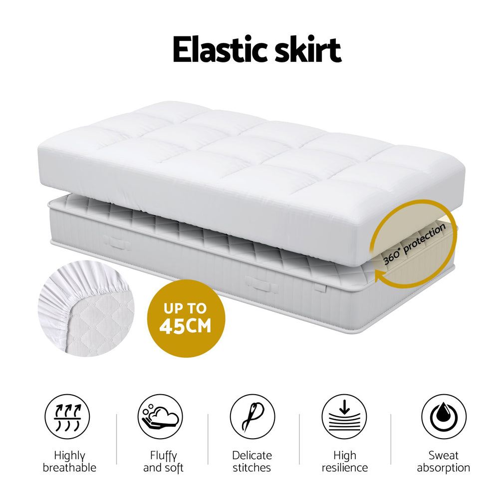 Cot Pillowtop Baby Mattress Topper 750GSM Bamboo Cooling Pad