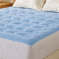 Double Giselle Bedding Pillowtop Mattress Topper 5cm Reversible Cooling & Soft Coral Fleece Pad