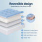 Queen Giselle Bedding Pillowtop Mattress Topper 5cm Reversible Cooling & Soft Coral Fleece Pad