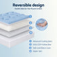Single Giselle Bedding Pillowtop Mattress Topper 5cm Reversible Cooling & Soft Coral Fleece Pad