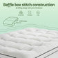 Double Giselle Bedding Mattress Topper 5cm Coral Fleece