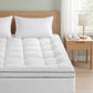 Double Giselle Bedding Mattress Topper 5cm Coral Fleece
