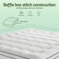 King Giselle Bedding Mattress Topper 5cm Coral Fleece