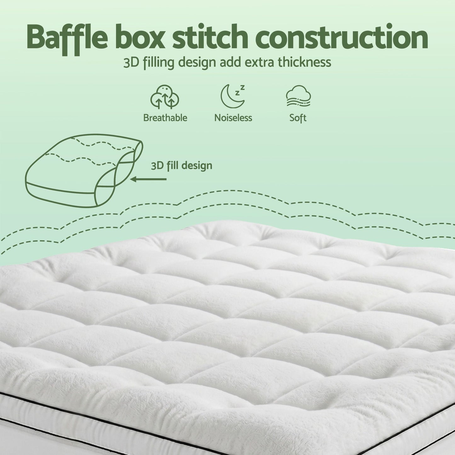 King Giselle Bedding Mattress Topper 5cm Coral Fleece