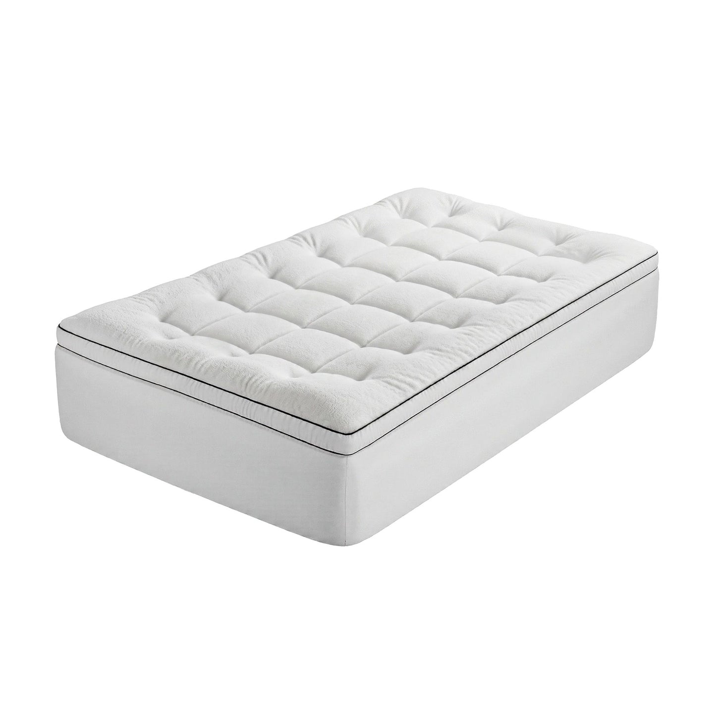 King Single Giselle Bedding Mattress Topper 5cm Coral Fleece