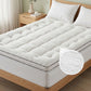 Queen Giselle Bedding Mattress Topper 5cm Coral Fleece