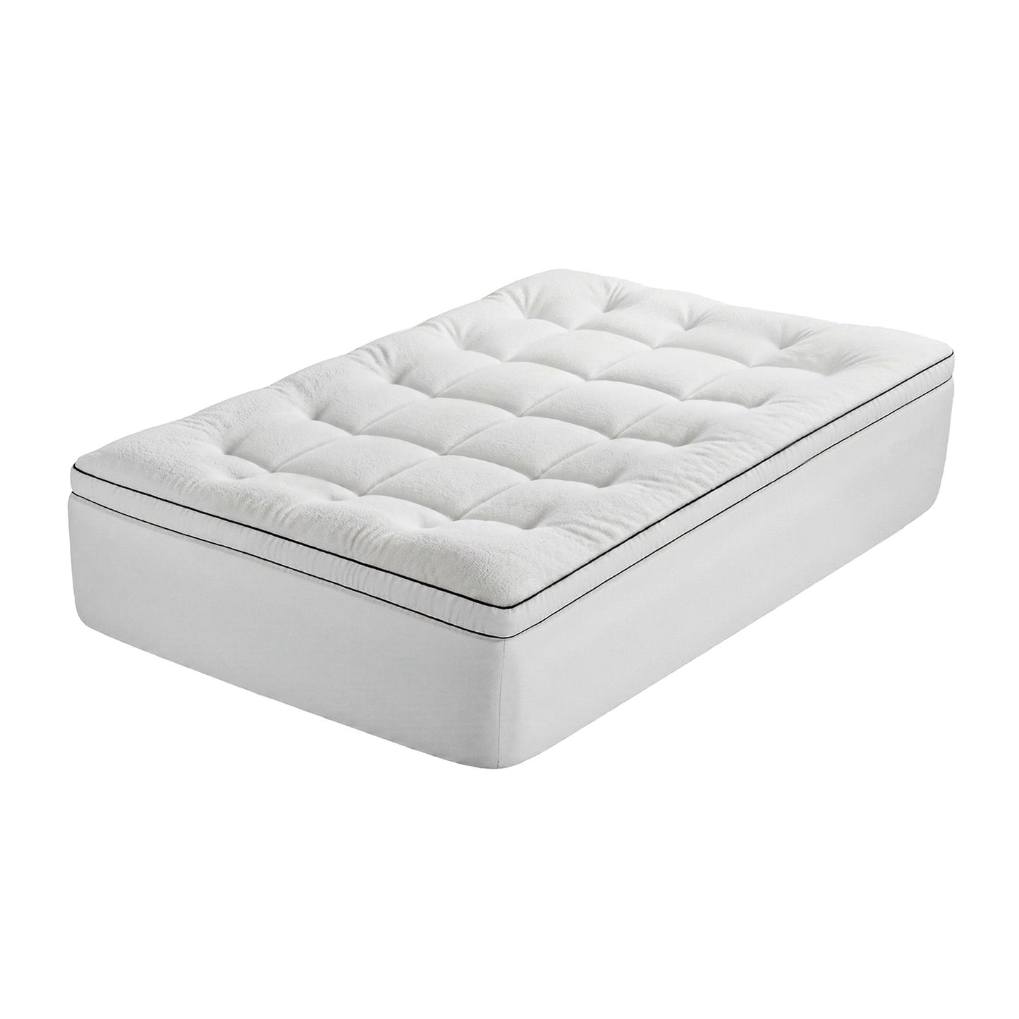 Single Giselle Bedding Mattress Topper 5cm Coral Fleece