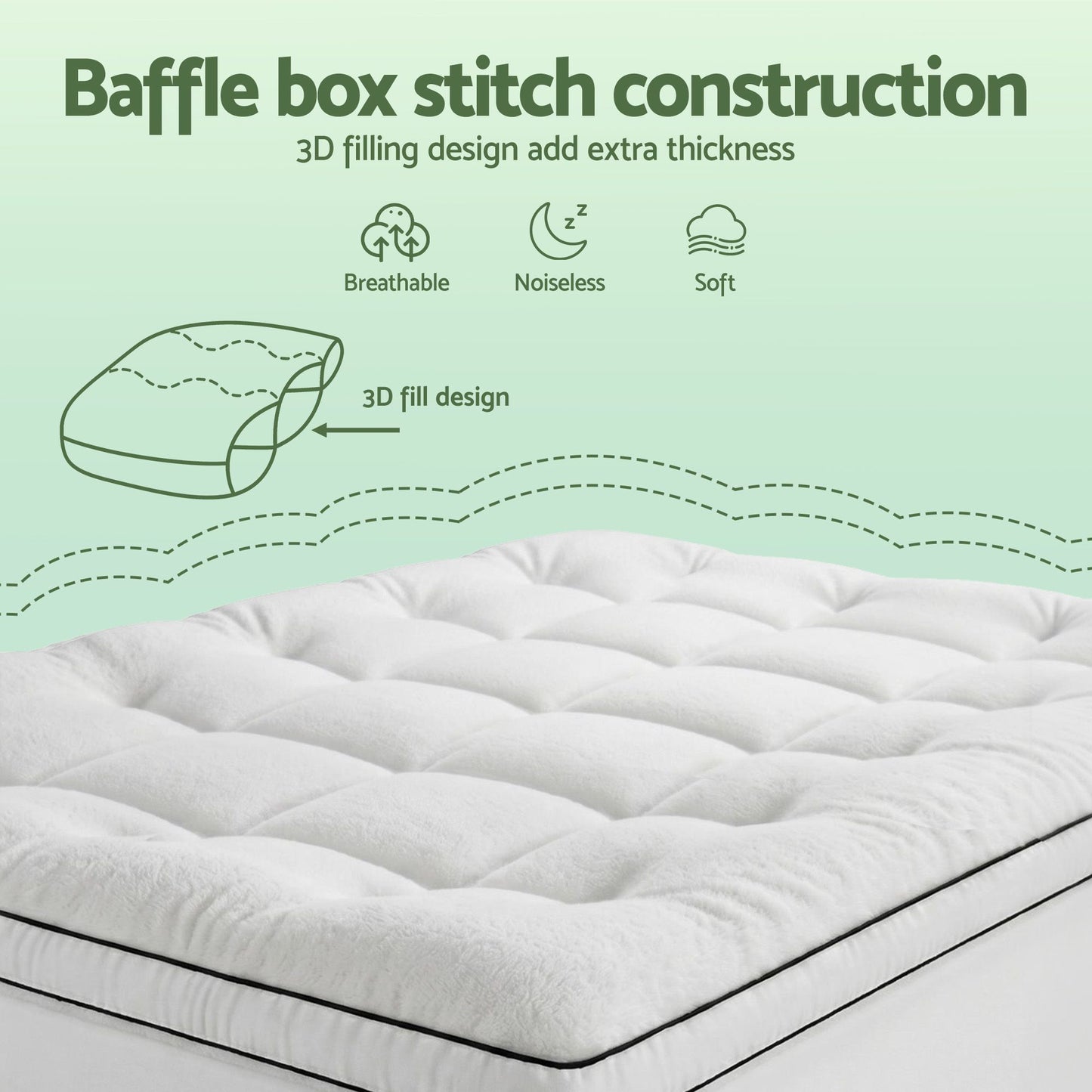 Single Giselle Bedding Mattress Topper 5cm Coral Fleece
