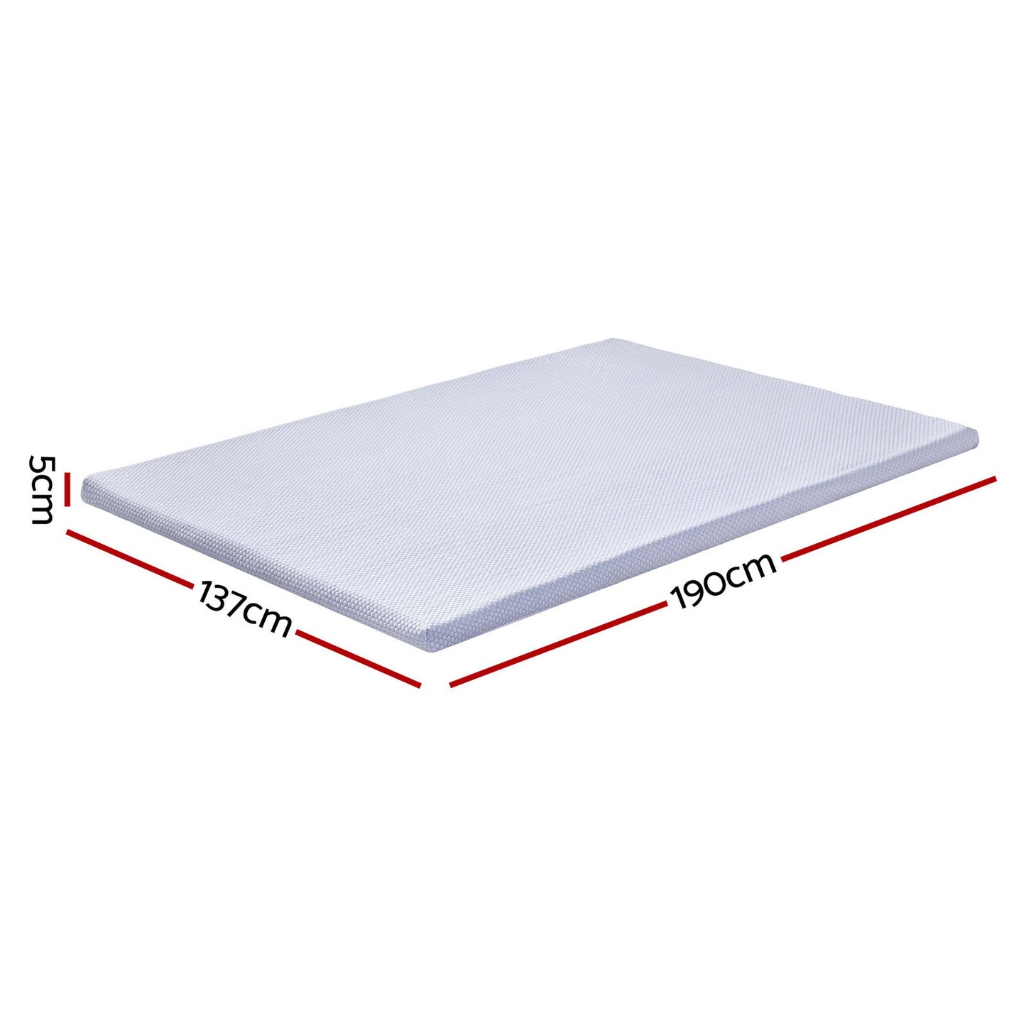 Double Giselle Bedding Natural Latex Mattress Topper, 7-Zone Pressure Relief Bed Pad
