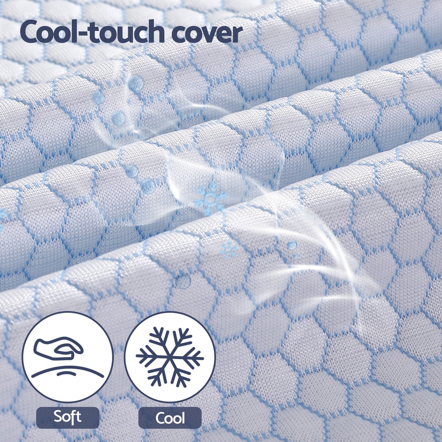 Double Giselle Bedding Natural Latex Mattress Topper, 7-Zone Pressure Relief Bed Pad