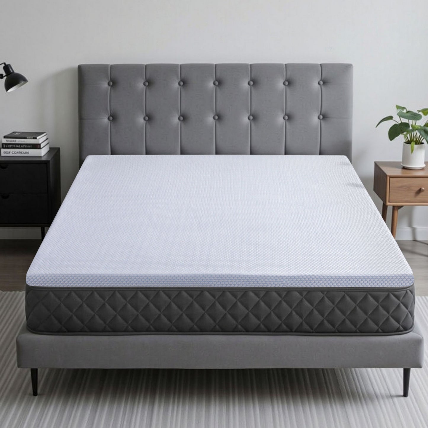 Double Giselle Bedding Natural Latex Mattress Topper, 7-Zone Pressure Relief Bed Pad