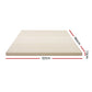 Double Giselle Bedding Latex Mattress Topper, 7.5cm Thick 7-Zone Pressure Relief Bed Pad Beige