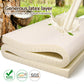 Double Giselle Bedding Latex Mattress Topper, 7.5cm Thick 7-Zone Pressure Relief Bed Pad Beige
