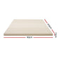 King Giselle Bedding Latex Mattress Topper, 7.5cm Thick 7-Zone Pressure Relief Bed Pad Beige