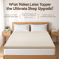 King Giselle Bedding Latex Mattress Topper, 7.5cm Thick 7-Zone Pressure Relief Bed Pad Beige