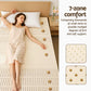 King Giselle Bedding Latex Mattress Topper, 7.5cm Thick 7-Zone Pressure Relief Bed Pad Beige